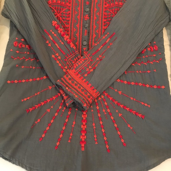 🎉HOST PICK🎉 Johnny Was Biya Button Front Gauze Tunic - Picture 3 of 6